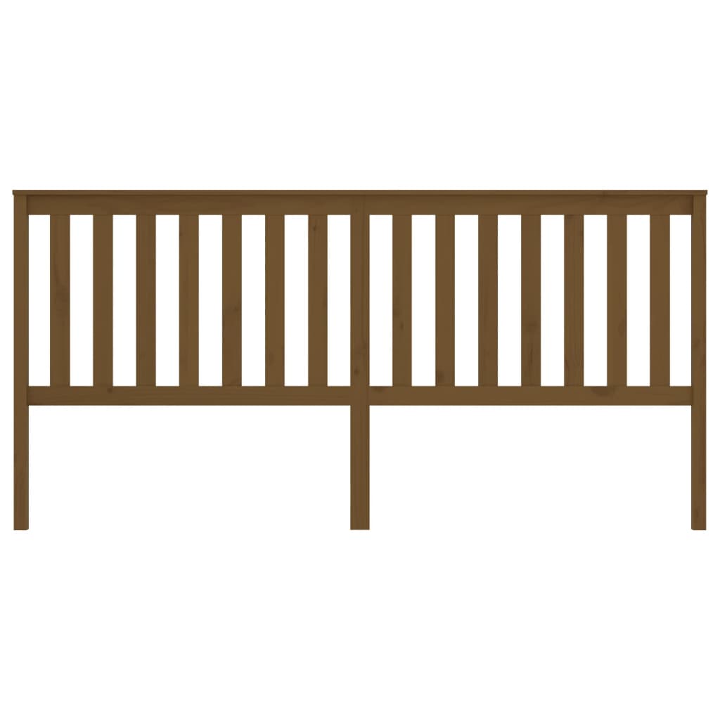 vidaXL Wezgłowie łóżka, miodowy brąz, 206x6x101 cm, drewno sosnowe