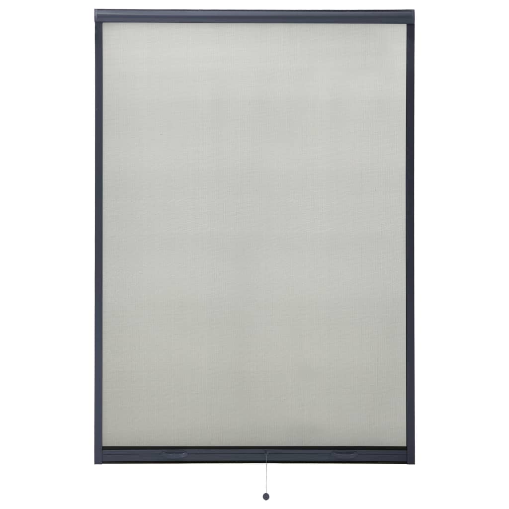 vidaXL Rolowana moskitiera okienna, antracytowa, 110x170 cm