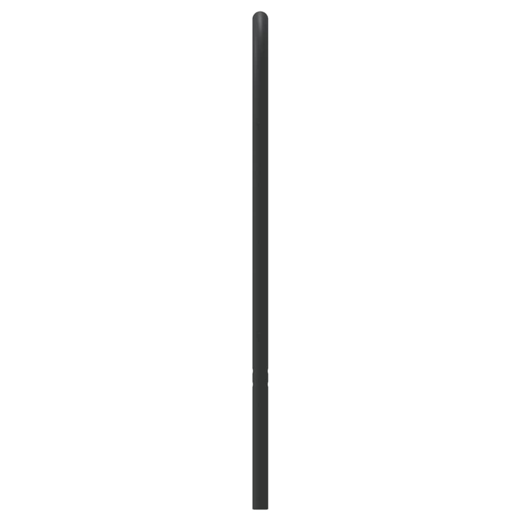 vidaXL Metalowe wezgłowie, czarne, 120 cm