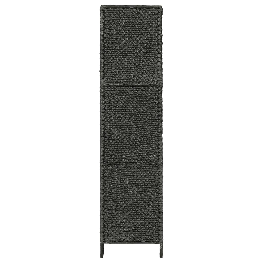 vidaXL 4-panelowy parawan pokojowy, czarny, 154x160 cm, hiacynt wodny