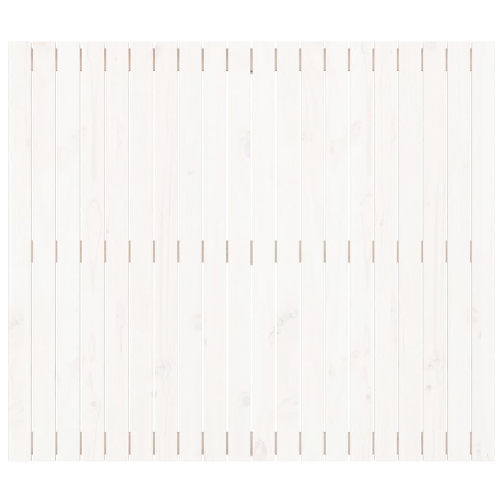 vidaXL Wezgłowie łóżka, białe, 127,5x3x110 cm, lite drewno sosnowe