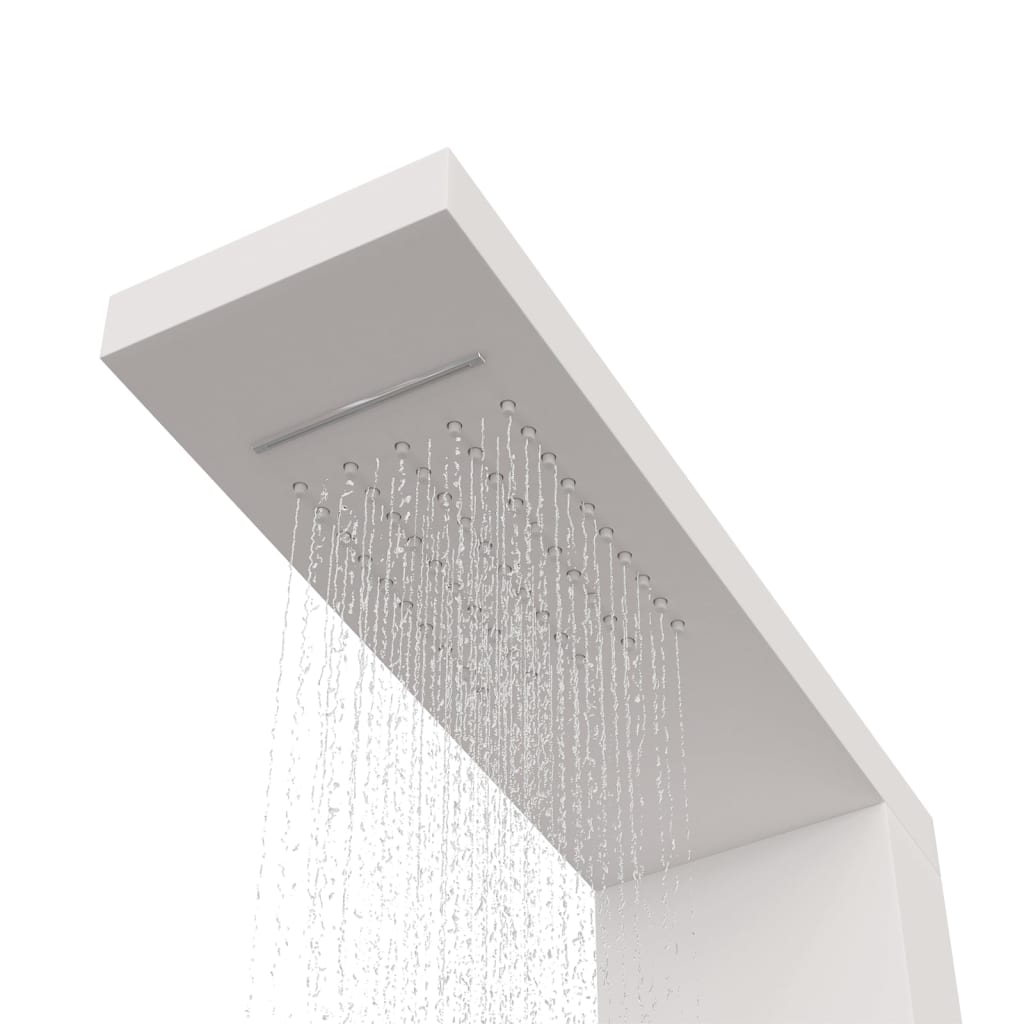 vidaXL Panel prysznicowy, aluminiowy, biały