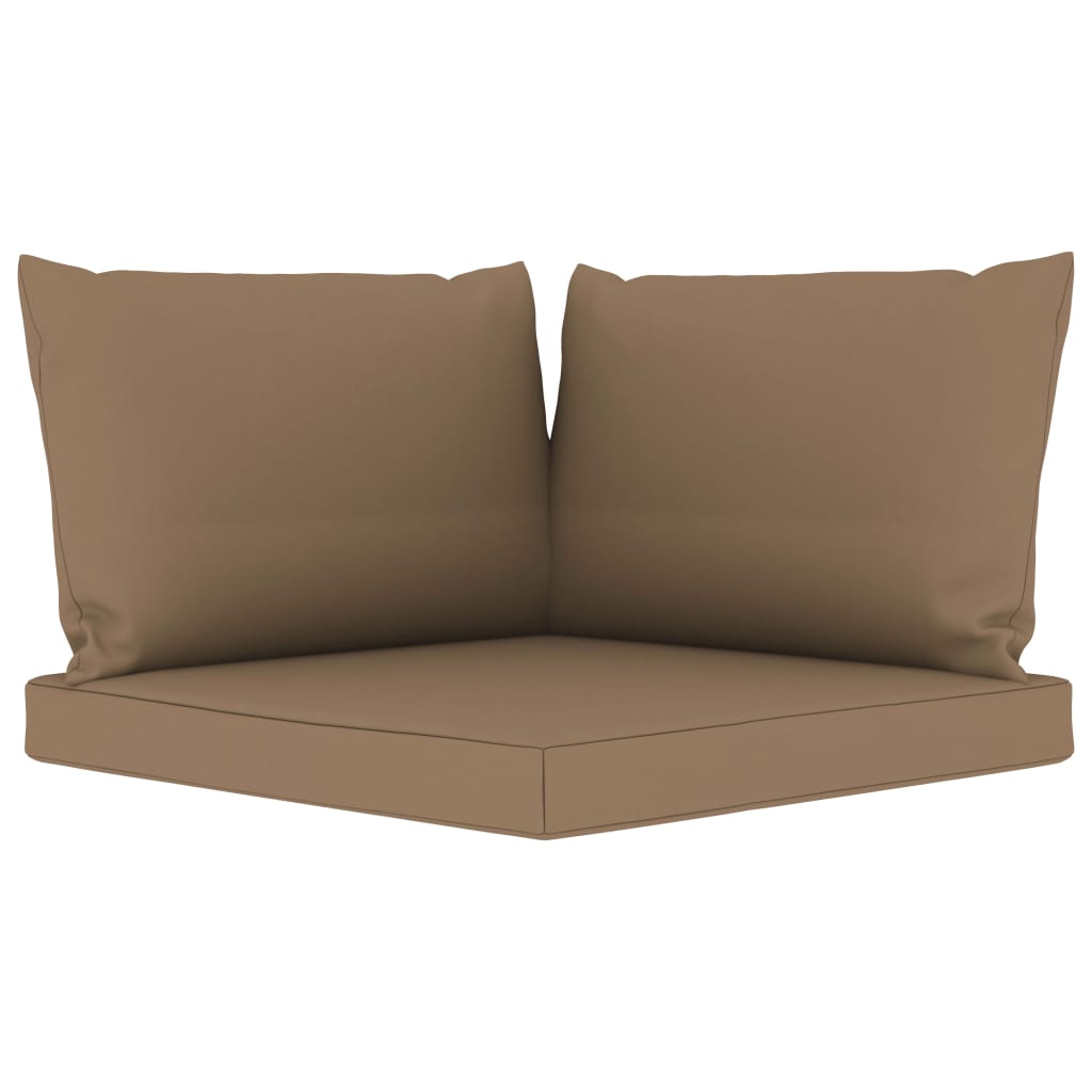 vidaXL 3-os. sofa ogrodowa z poduszkami w kolorze taupe