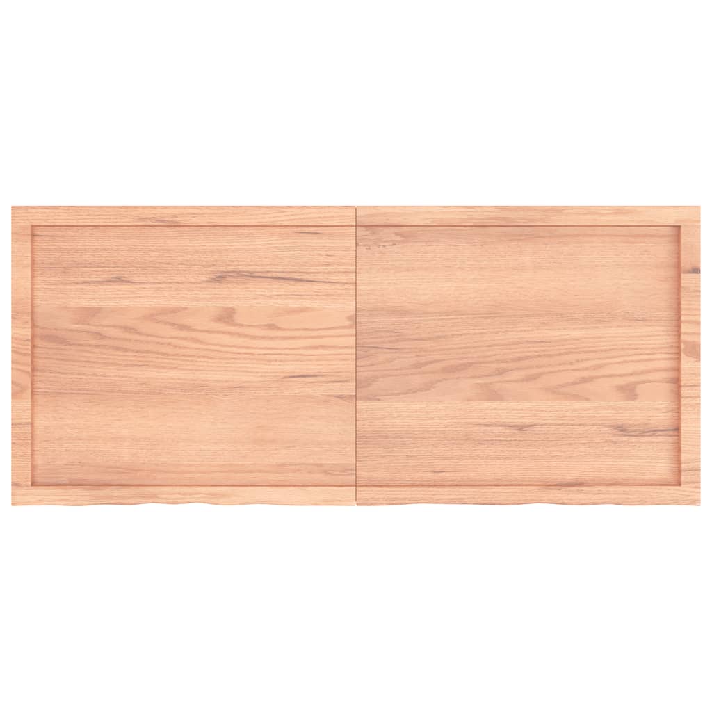 vidaXL Blat do łazienki, jasnobrązowy, 140x60x(2-6) cm, lite drewno