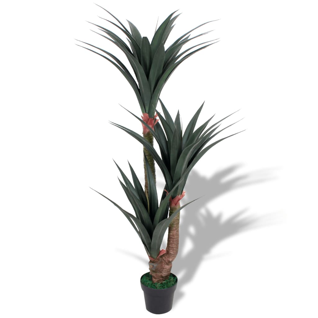 vidaXL Sztuczna roślina jukka z doniczką, 155 cm, kolor zielony