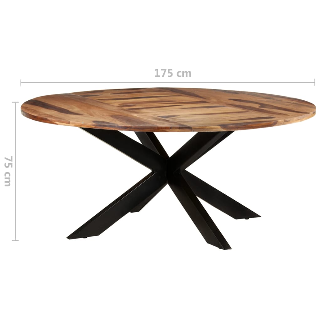 vidaXL Stół jadalniany okrągły, 175x75 cm, akacja w miodowym kolorze