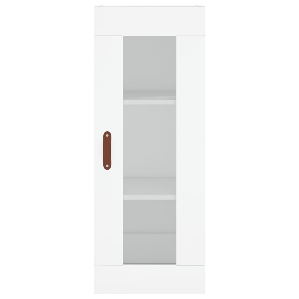 vidaXL Wysoka szafka, biała, 34,5x34x180 cm, materiał drewnopochodny