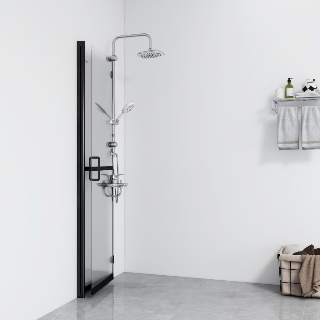 vidaXL Składana ścianka prysznicowa, przezroczyste szkło, 70x190 cm