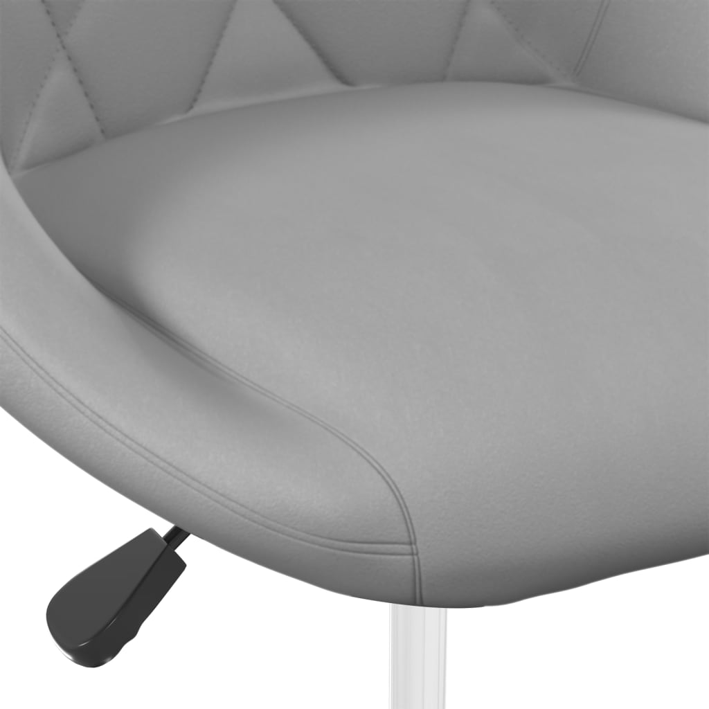 vidaXL Obrotowe krzesła stołowe, 2 szt., jasnoszare, aksamitne