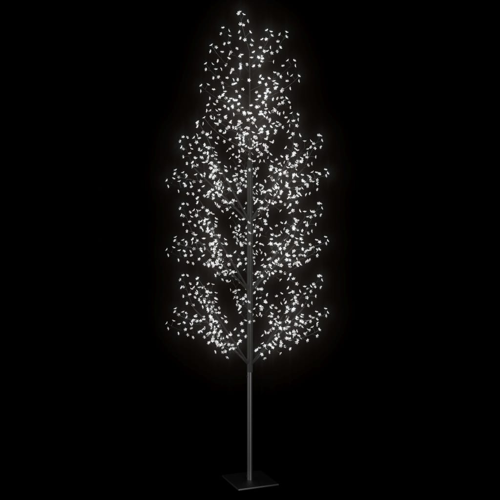 vidaXL Drzewko z lampkami, 1200 LED, zimny biały, kwiat wiśni, 400 cm