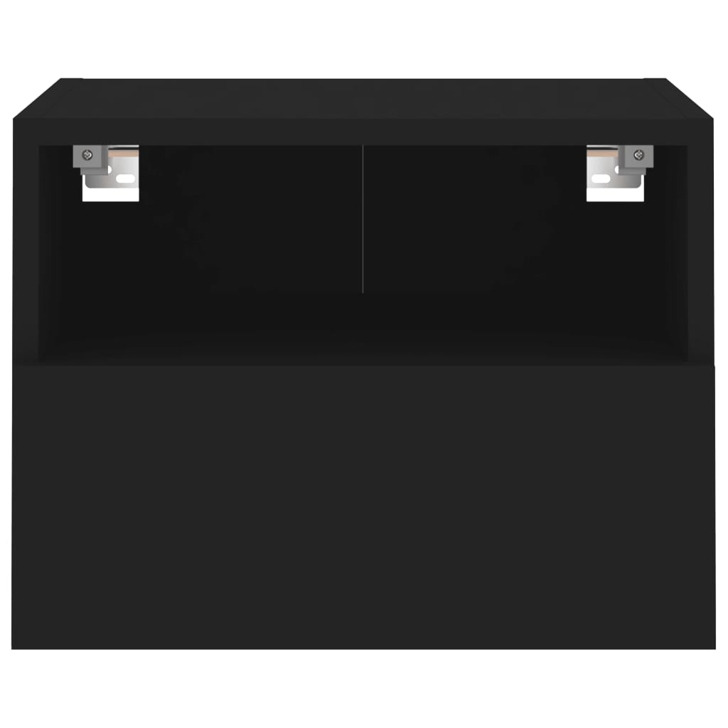 vidaXL Ścienna szafka TV, czarna, 40x30x30 cm, materiał drewnopochodny