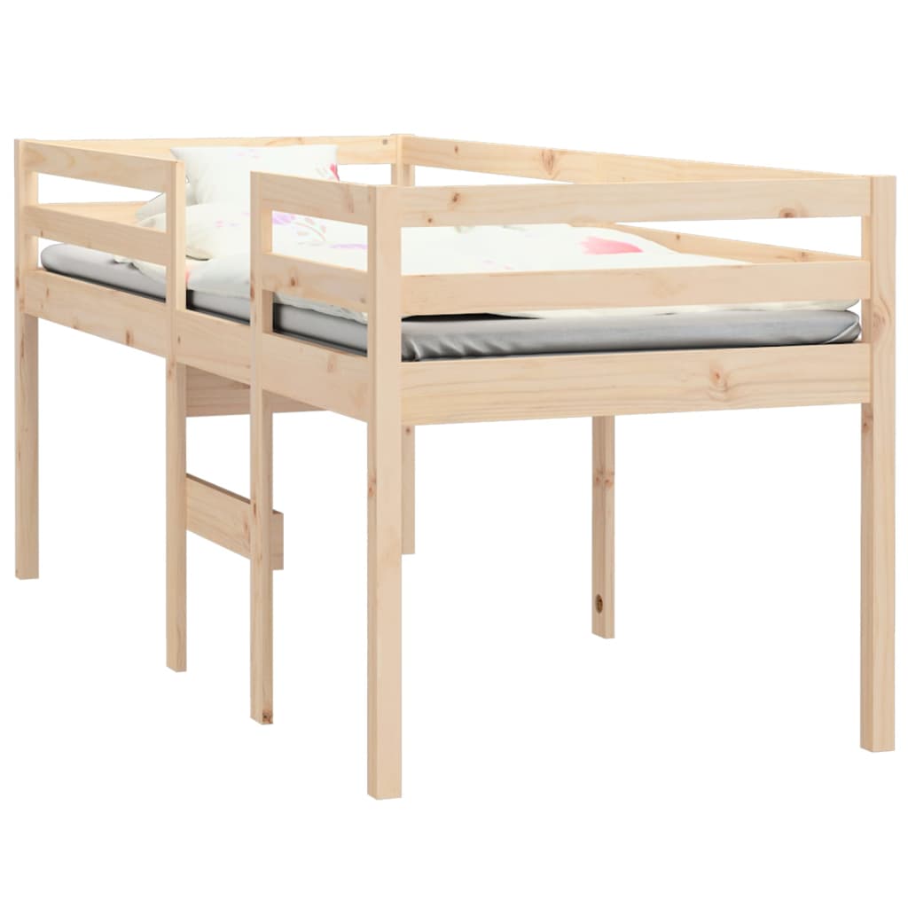 vidaXL Wysokie łóżko, 80x200 cm, lite drewno sosnowe