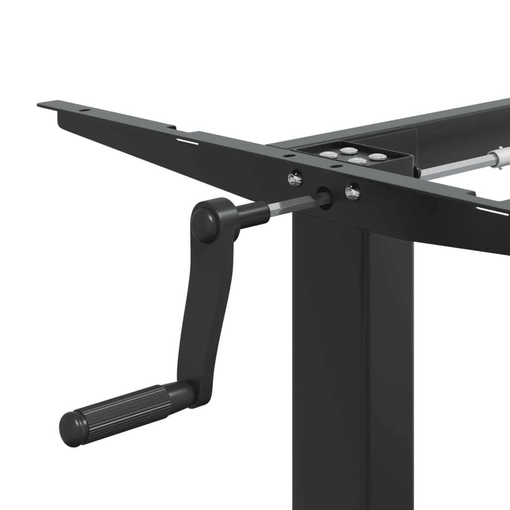 vidaXL Rama biurka do pracy na stojąco, czarna, (94-135)x60x(70-114)cm