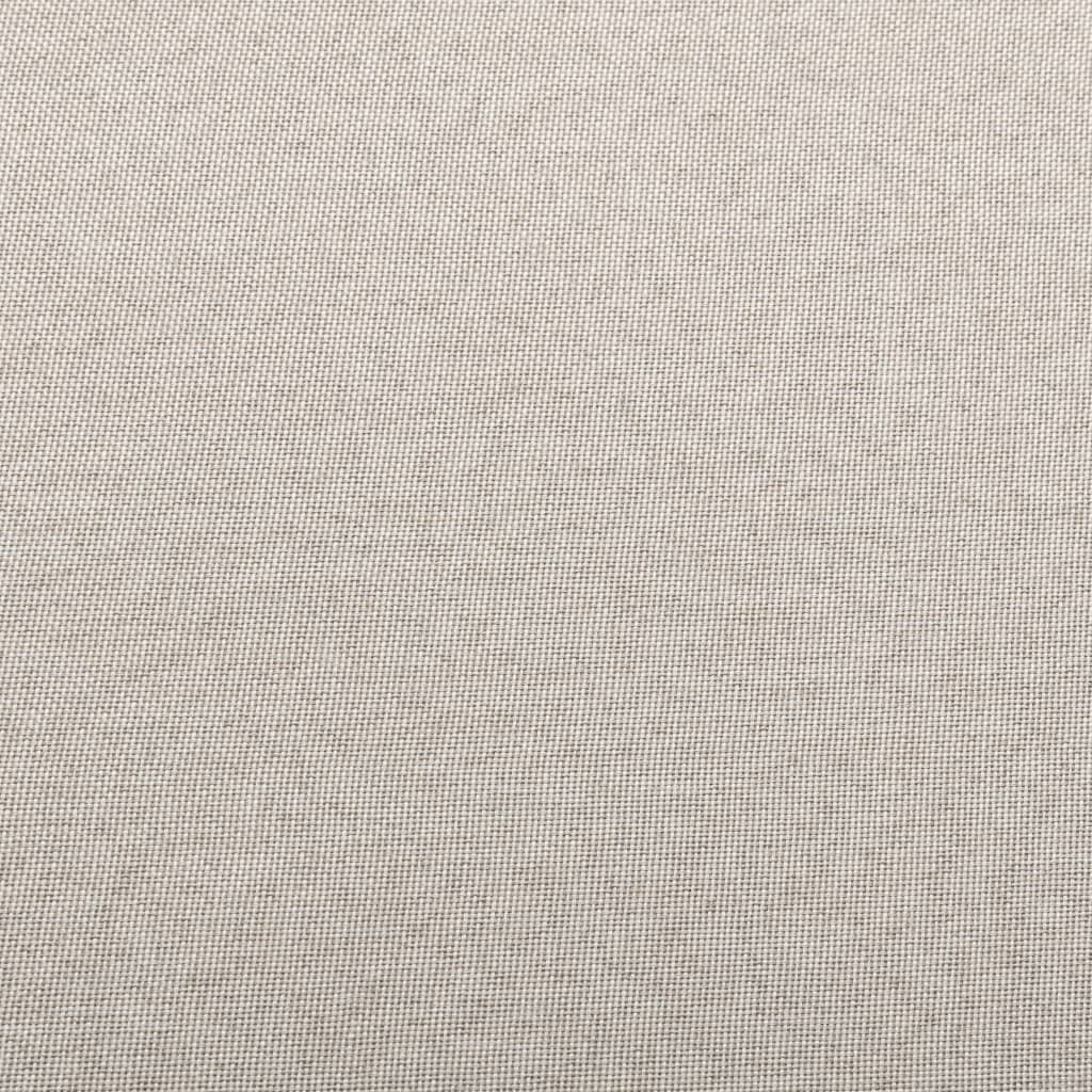 vidaXL Moduł sofy środkowej z poduszką, tkanina, kremowy