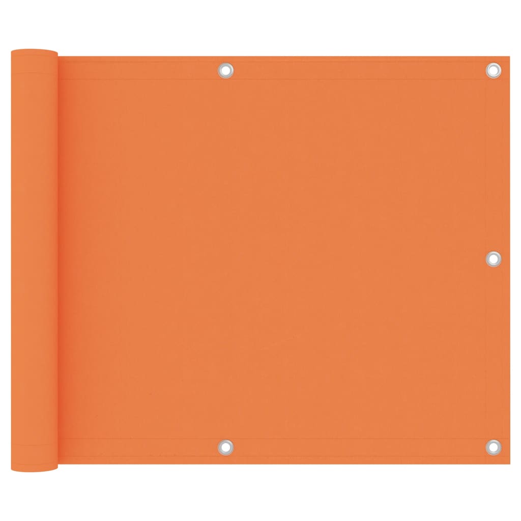 vidaXL Parawan balkonowy, pomarańczowy, 75x500 cm, tkanina Oxford