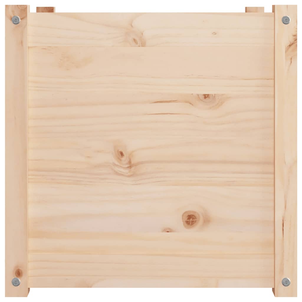 vidaXL Donice ogrodowe, 2 szt., 50x50x50 cm, lite drewno sosnowe