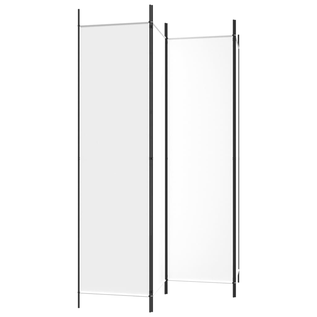 vidaXL Parawan 4-panelowy, biały, 200x200 cm, tkanina