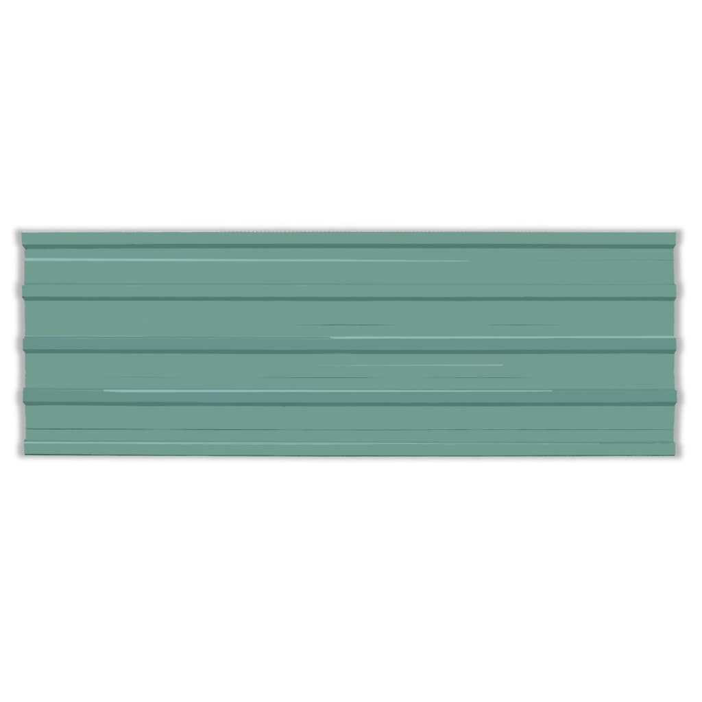 vidaXL Panele dachowe ze stali galwanizowanej, 12 szt., zielone
