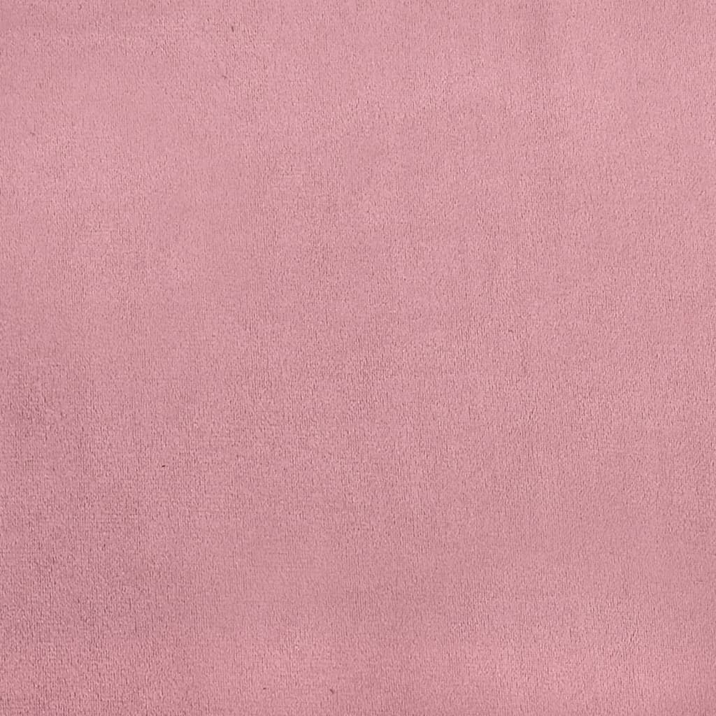 vidaXL Ławka, różowa, 108x79x79 cm, tapicerowana aksamitem
