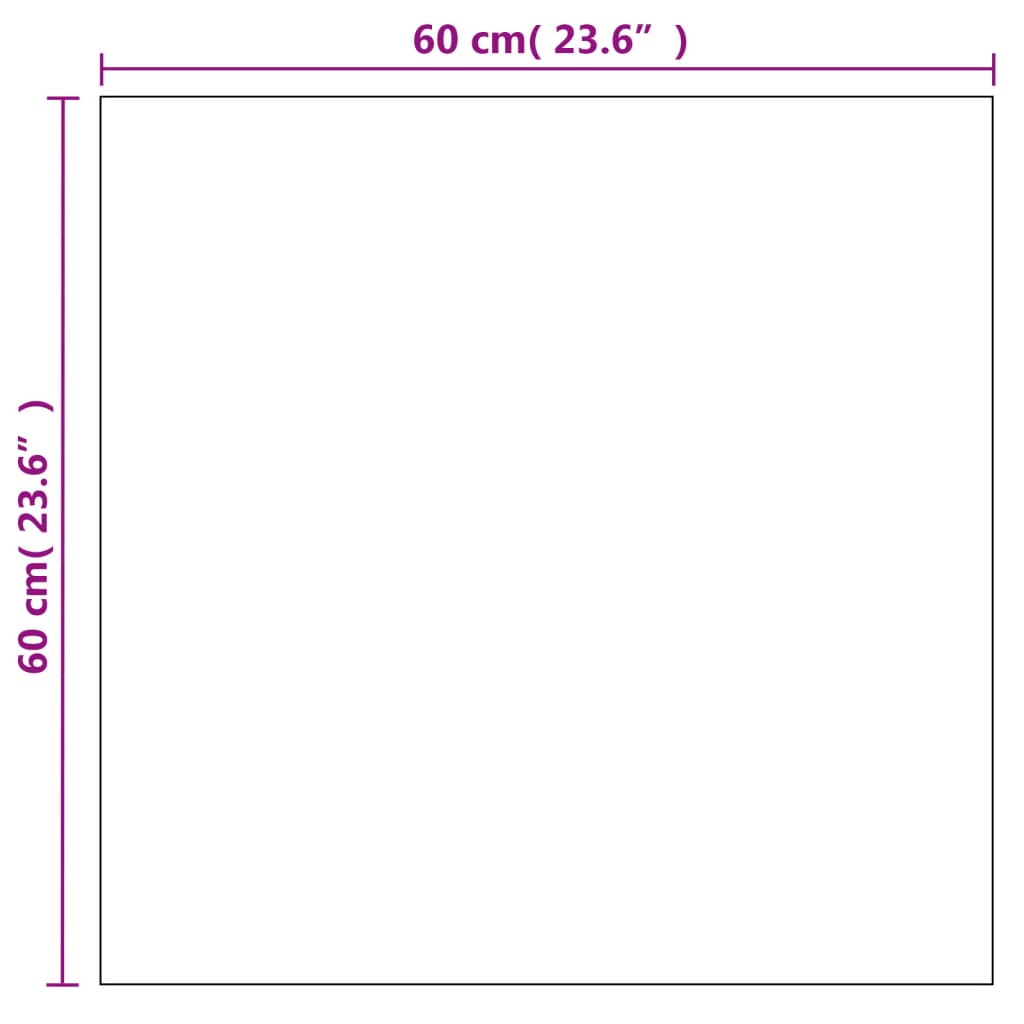 vidaXL Lustro ścienne, 60 x 60 cm, kwadratowe, szklane
