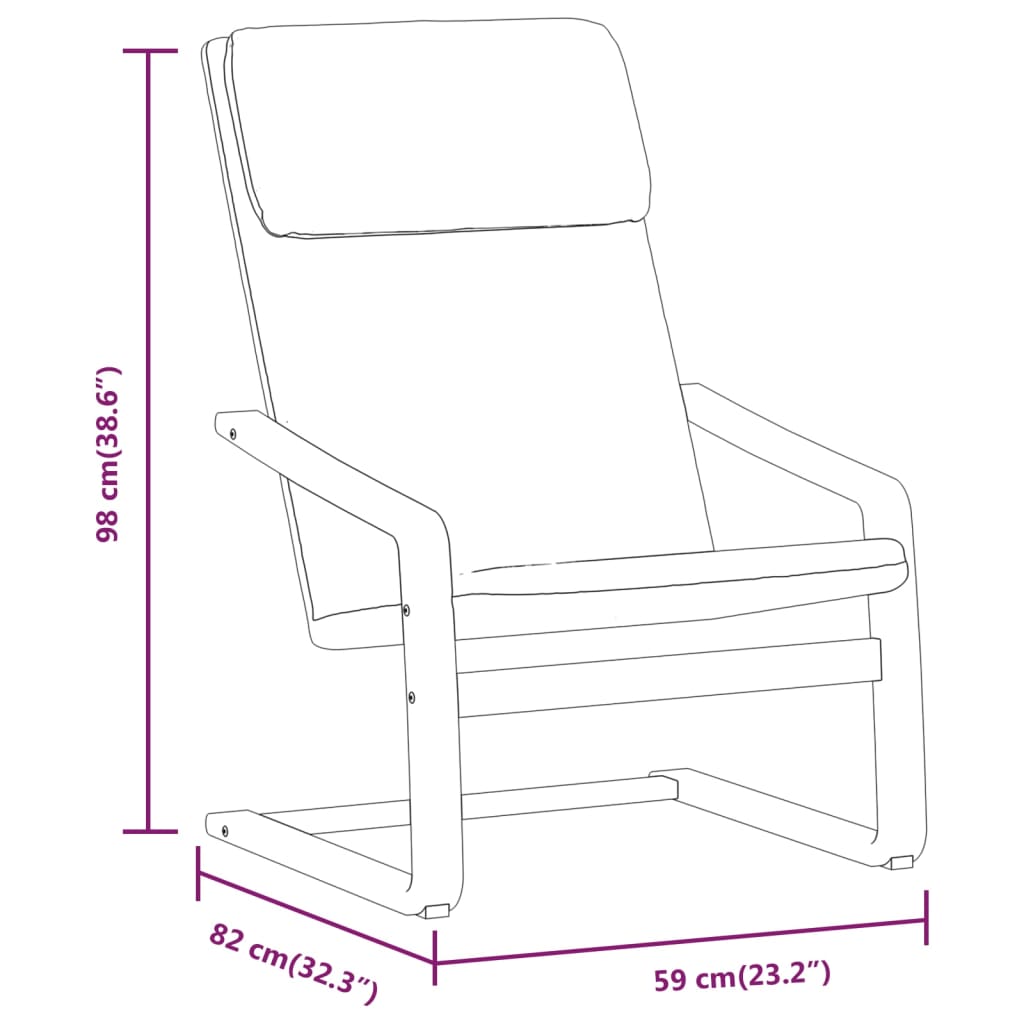 vidaXL Fotel z podnóżkiem, kolor taupe, obita tkaniną