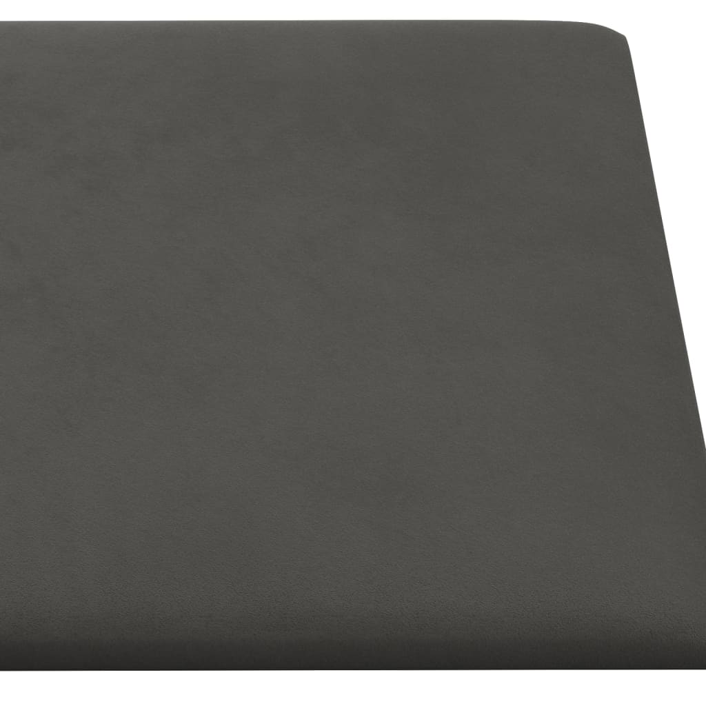vidaXL Panele ścienne, 12 szt, ciemnoszare, 30x15 cm, aksamit, 0,54 m²