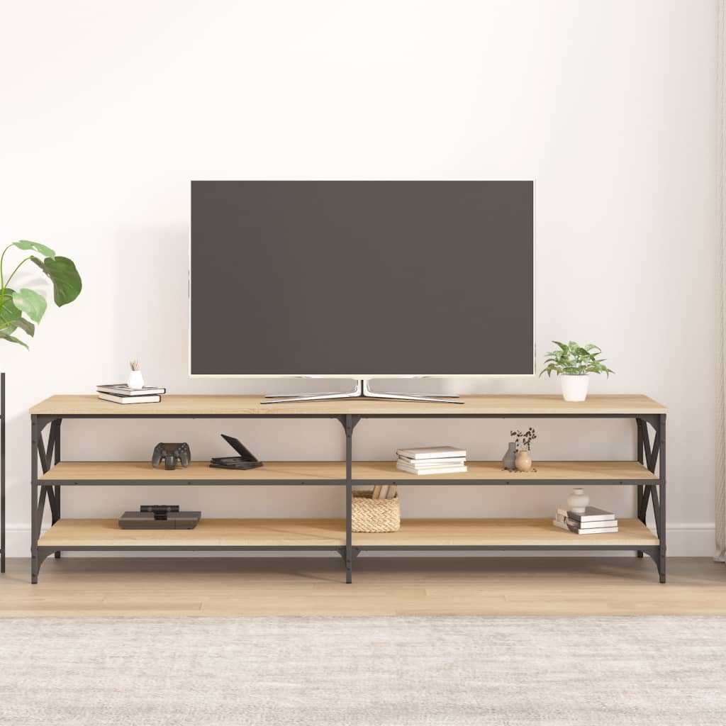vidaXL Szafka pod TV, dąb sonoma, 180x40x50 cm materiał drewnopochodny