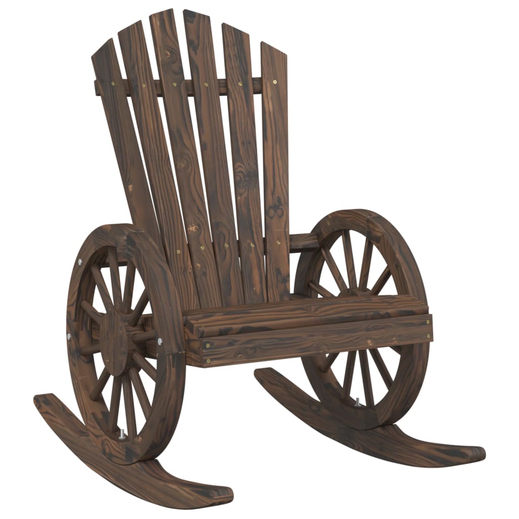 vidaXL Krzesła bujane Adirondack, 2 szt., lite drewno jodłowe