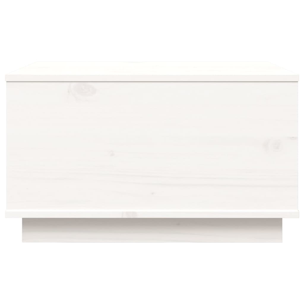 vidaXL Stolik kawowy, biały, 60x50x35 cm, lite drewno sosnowe