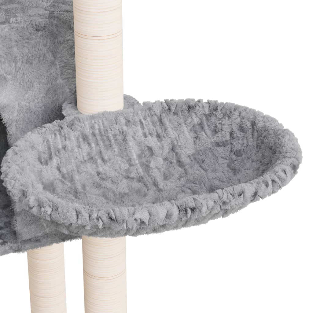 vidaXL Drapak dla kota, z sizalowymi słupkami, jasnoszary, 108,5 cm