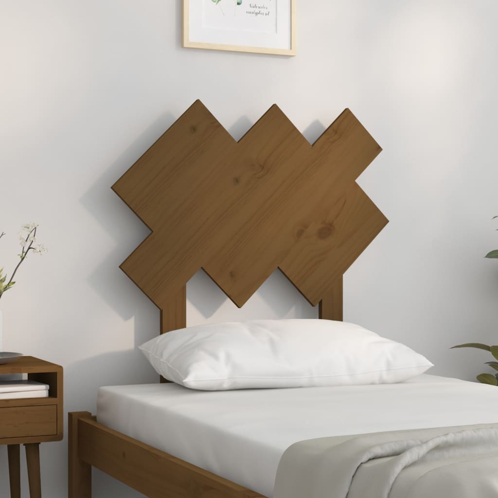 vidaXL Wezgłowie łóżka, miodowy brąz, 72,5x3x81 cm, drewno sosnowe
