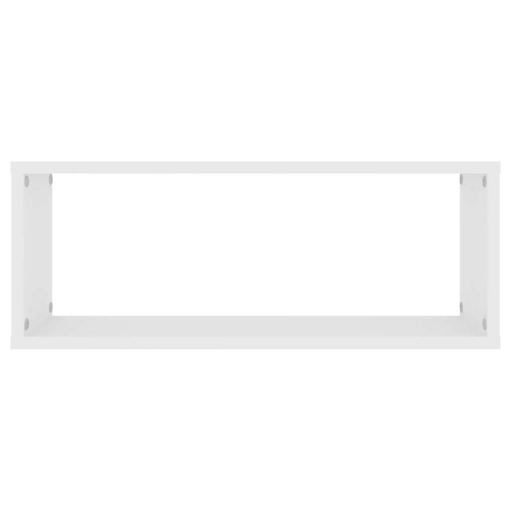 vidaXL Półki ścienne kostki, 2 szt., białe, 60x15x23 cm, płyta wiórowa
