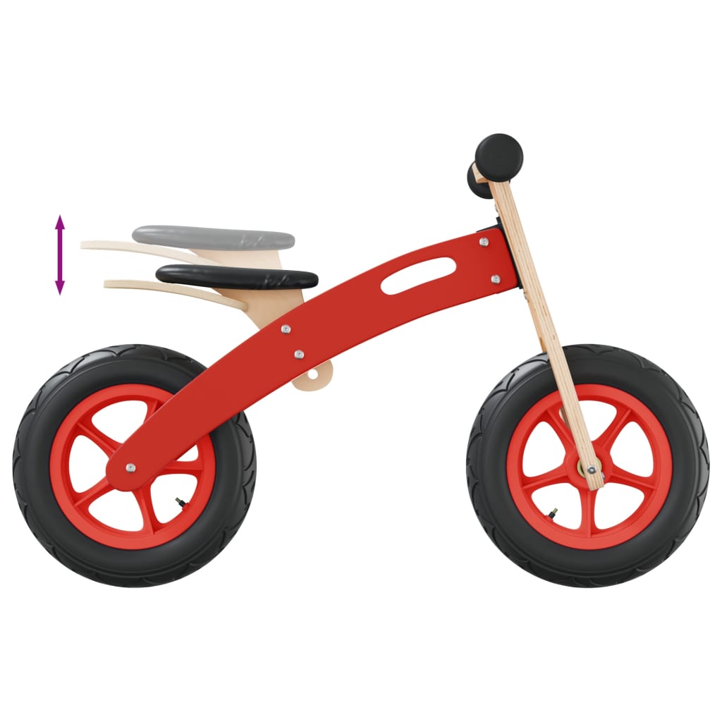 vidaXL Rowerek biegowy dla dzieci, opony pneumatyczne, czerwony