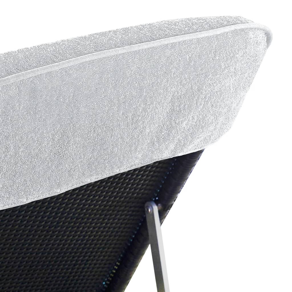 vidaXL Ręczniki plażowe, 2 szt., białe, 60x135 cm, tkanina, 400 g/m²