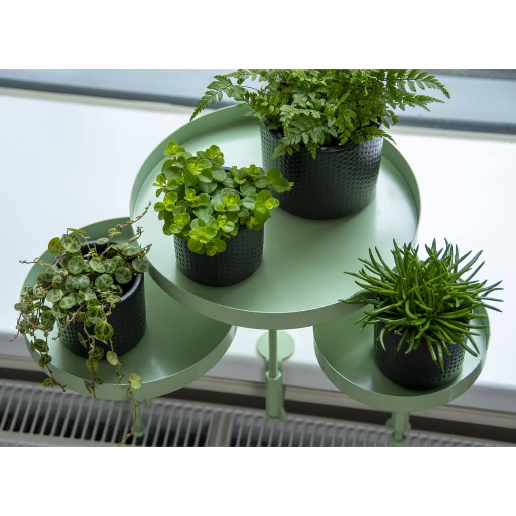 Esschert Design Taca na rośliny z mocowaniem, okrągła, zielona, L