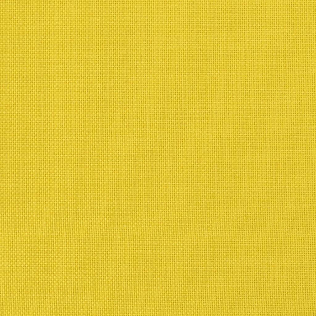 vidaXL Ławka, jasnożółta, 100x75x76 cm, obita tkaniną