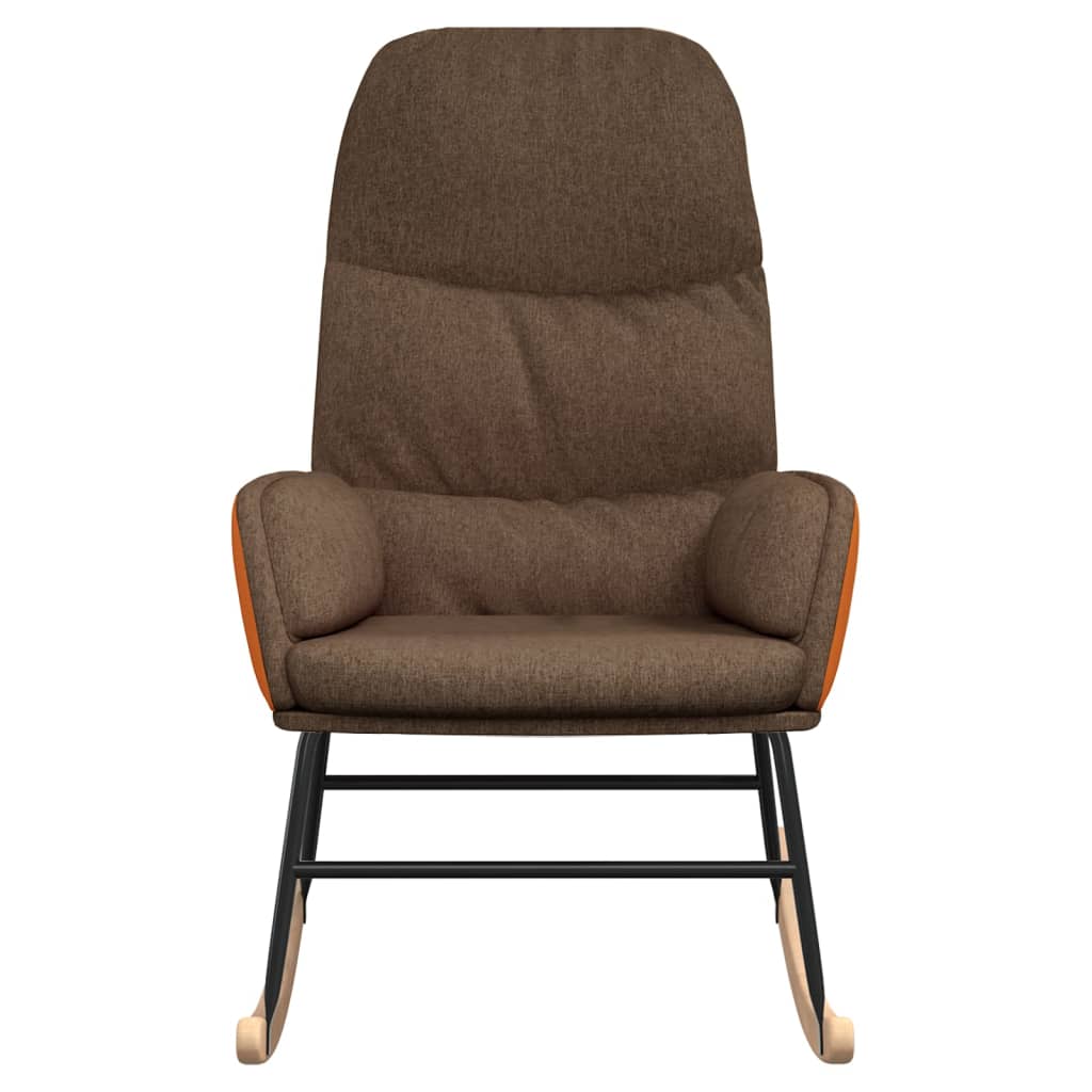 vidaXL Fotel bujany, brązowy, tapicerowany tkaniną