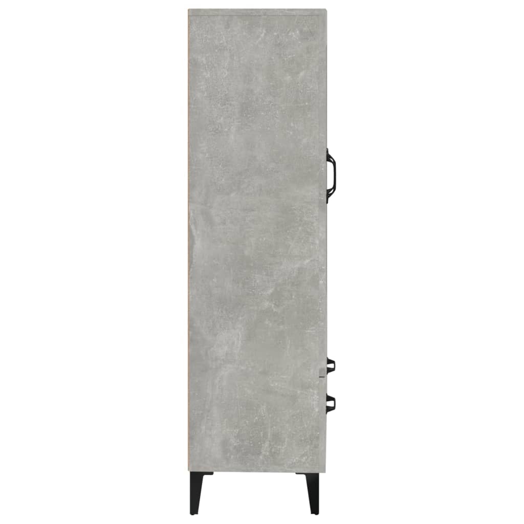vidaXL Szafka, szarość betonu, 70x31x115 cm, materiał drewnopochodny