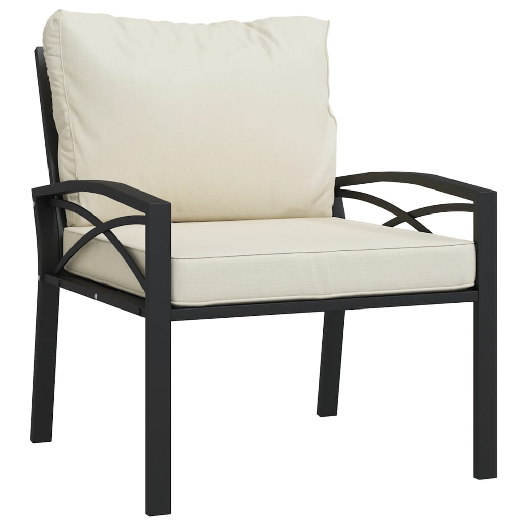 vidaXL Krzesła ogrodowe z piaskowymi poduszkami, 2 szt., 68x76x79 cm