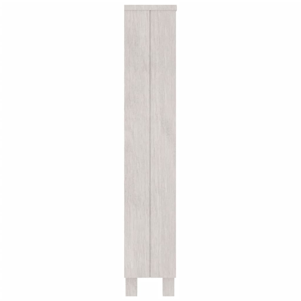 vidaXL Półka na CD HAMAR, biała, 45x18x100 cm, lite drewno sosnowe