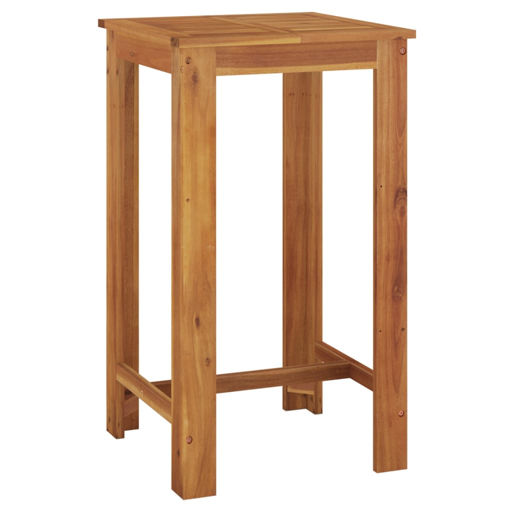 vidaXL Ogrodowy stolik barowy, 60x60x105 cm, lite drewno akacjowe