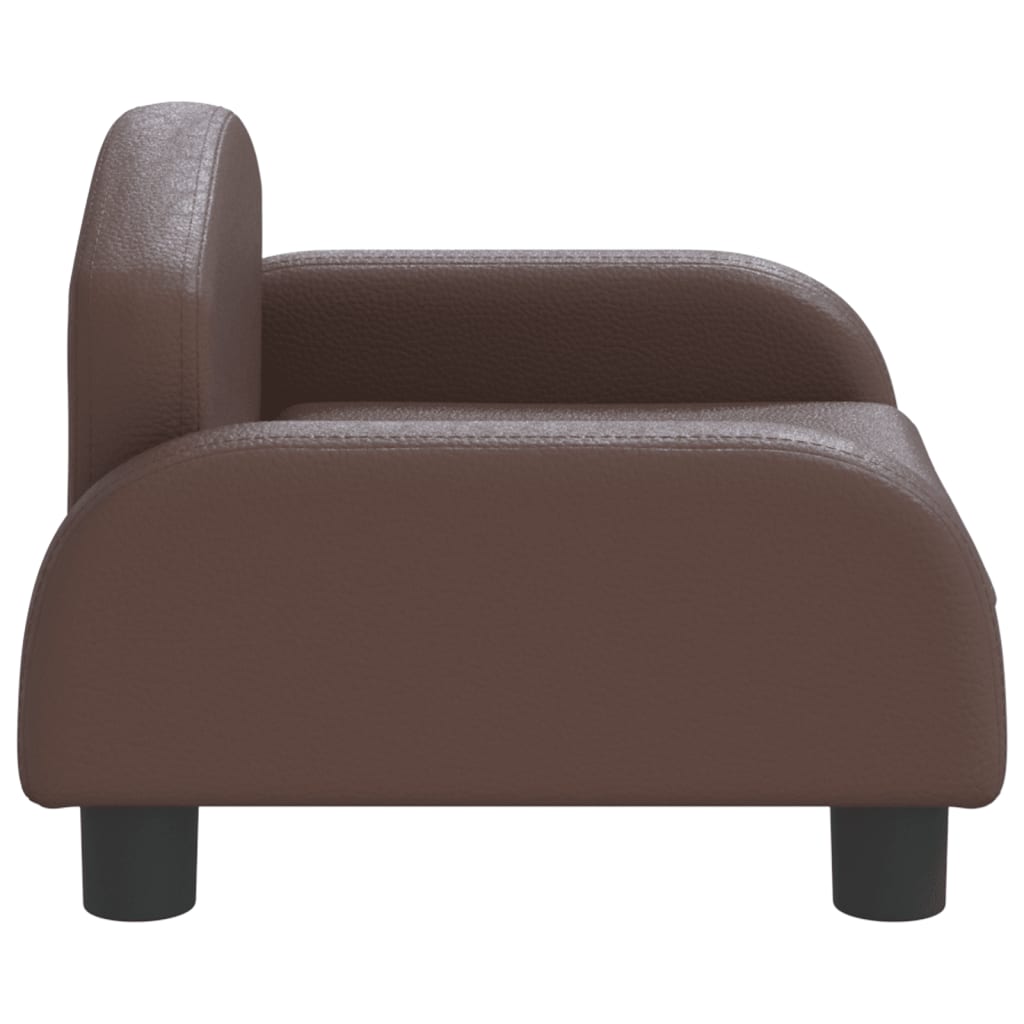 vidaXL Sofa dla dzieci, brązowa, 50x40x30 cm, sztuczna skóra