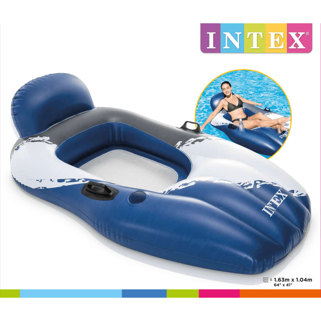 Intex Dmuchany fotel do pływania z siateczką, 163x104 cm