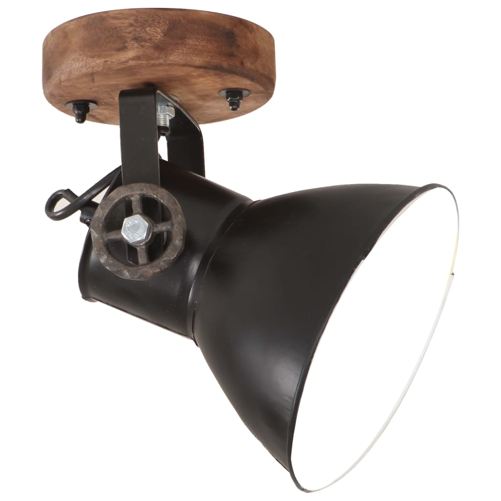 vidaXL Industrialne lampy ścienne/sufitowe 2 szt, czarne, 20x25 cm E27