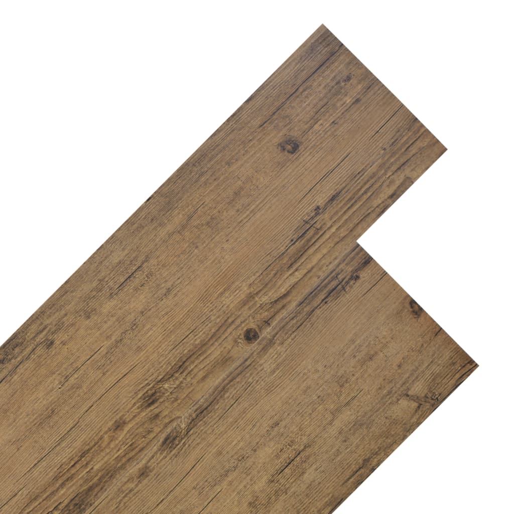 vidaXL Panele podłogowe z PVC 4,46 m², 3 mm, orzechowy brąz, bez kleju