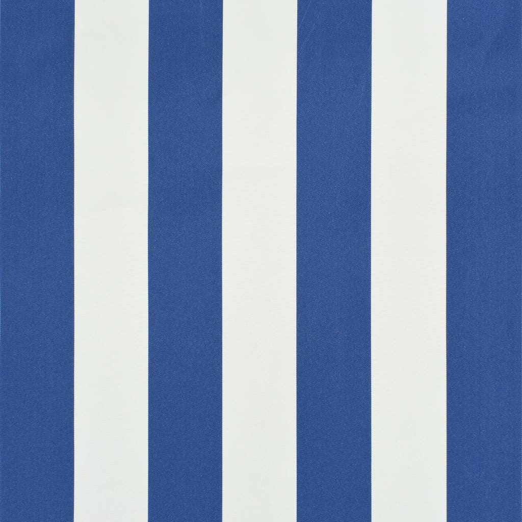 vidaXL Markiza zwijana, 400 x 150 cm, biało-niebieska