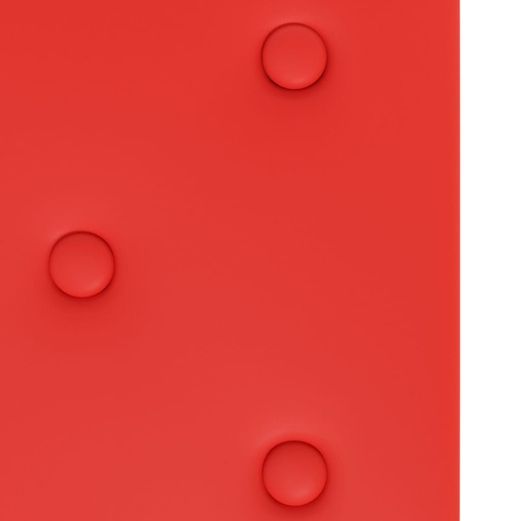 vidaXL Panele ścienne, 12 szt., czerwone, 60x30 cm, sztuczna skóra