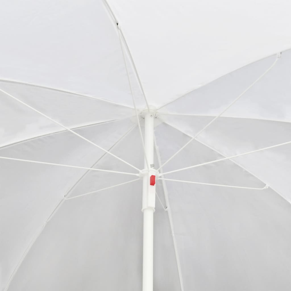 vidaXL Łóżko ogrodowe z parasolem, polirattan, czarne