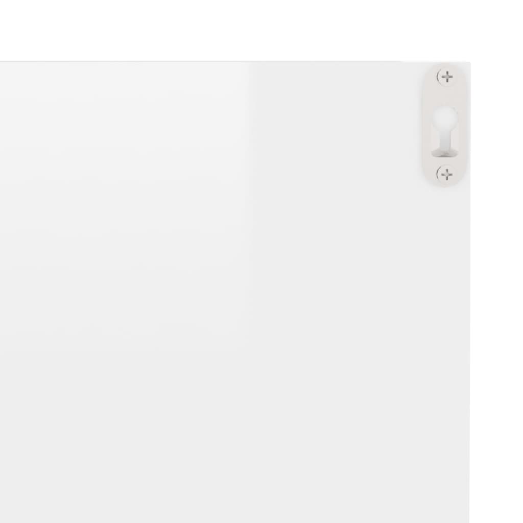 vidaXL Półki ścienne, 4 szt., białe, wysoki połysk, 40 x 11,5 x 18 cm