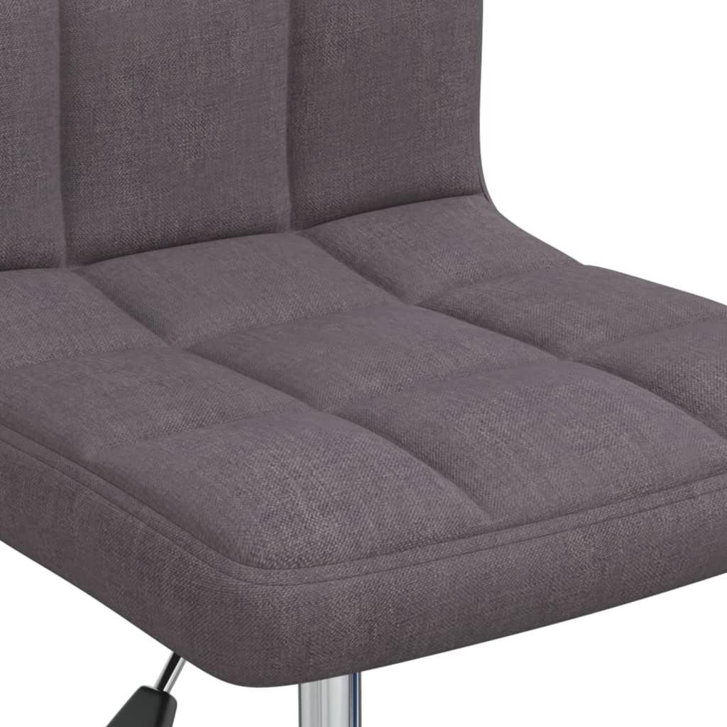 vidaXL Obrotowe krzesła do jadalni, 2 szt., taupe, tkanina